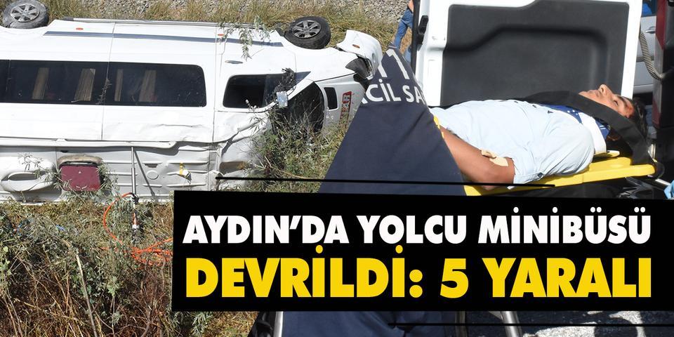 Aydın'ın Germencik ilçesinde şehir içi yolcu minibüsünün devrilmesi sonucu 5 kişi yaralandı. ( Necip Uyanık - Anadolu Ajansı )