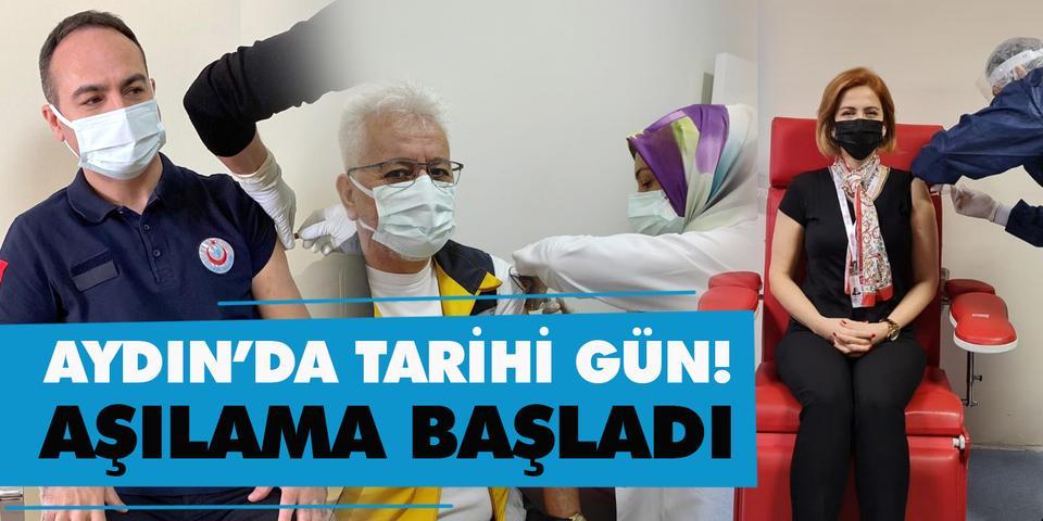 İlk aşı olanlar arasında Aydın İl Sağlık Müdürü Osman Açıkgöz de yer aldı.