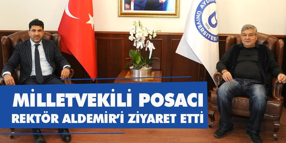 AK Parti Aydın Milletvekili Rıza Posacı, Adnan Menderes Üniversitesi (ADÜ) Rektörü Prof. Dr. Osman Selçuk Aldemir’i makamında ziyaret etti.