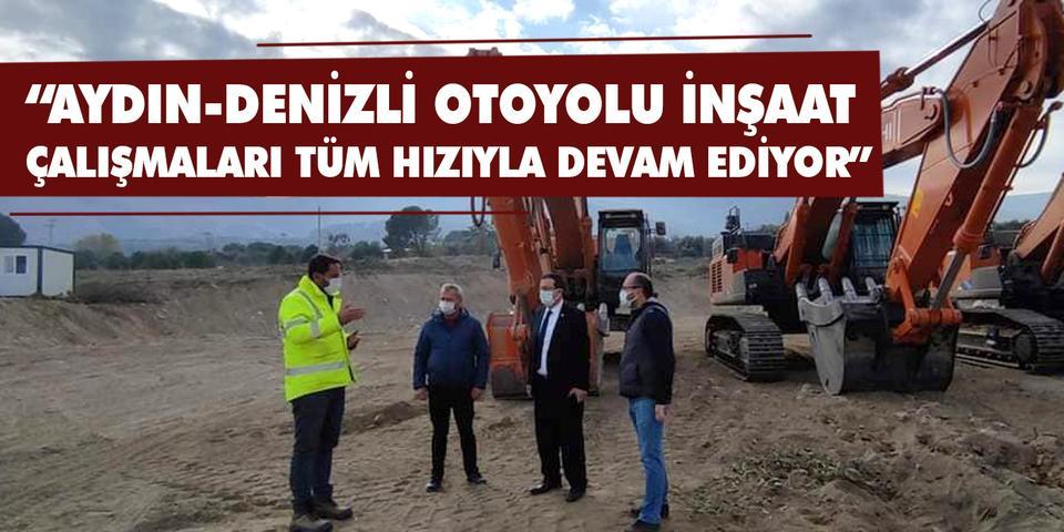AK Parti Aydın Milletvekili Bekir Kuvvet Erim, otoyol şantiye alanında incelemelerde bulundu. Erim, “Aydın-Denizli Otoyolumuzun inşaat çalışmaları tüm hızıyla devam ediyor” dedi.