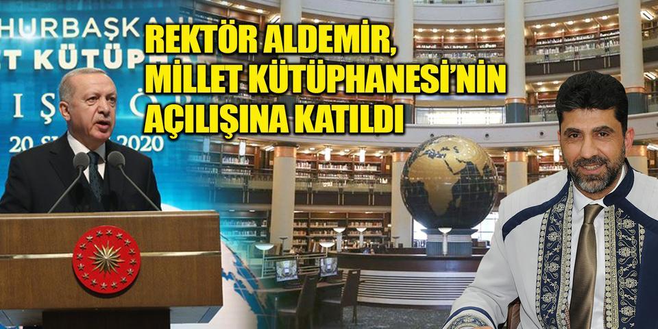 Aydın Adnan Menderes Üniversitesi (ADÜ) Rektörü Prof. Dr. Osman Selçuk Aldemir, Cumhurbaşkanı Recep Tayyip Erdoğan tarafından açılışı yapılan Millet Kütüphanesi Açılış Töreni’ne katıldı.