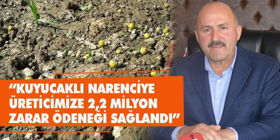 Kuyucak Belediye Başkanı Metin Ertürk, yaz aylarında ürünleri aşırı sıcaklar nedeniyle zarar gören 906 üreticiye, Tarım ve Orman Bakanlığı’nca 2 milyon 230 bin lira ödenek sağlandığını ifade etti.