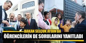 Millî Eğitim Bakanı Ziya Selçuk temaslarda bulunmak üzere geldiği Aydın'da öğrenciler, öğretmenlerin taleplerini dinledi.
