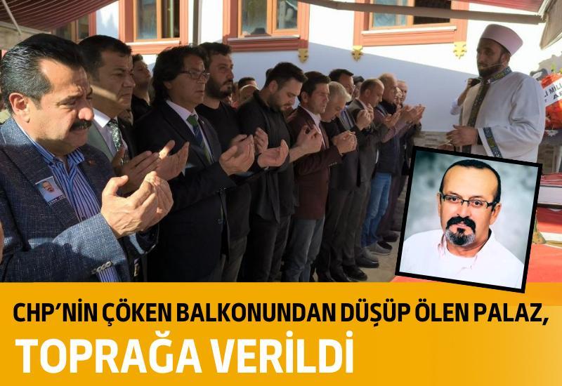 Denizli’nin Tavas ilçesinde resmi olmayan seçim sonuçlarının kutlandığı CHP ilçe binasında balkonun çökmesi düşüp hayatını kaybeden İlçe Başkan Yardımcısı Mehmet Palaz, son yolculuğuna uğurlandı.