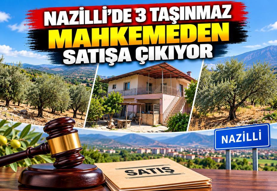 Nazilli’de 3 taşınmaz mahkemeden satışa çıkıyor