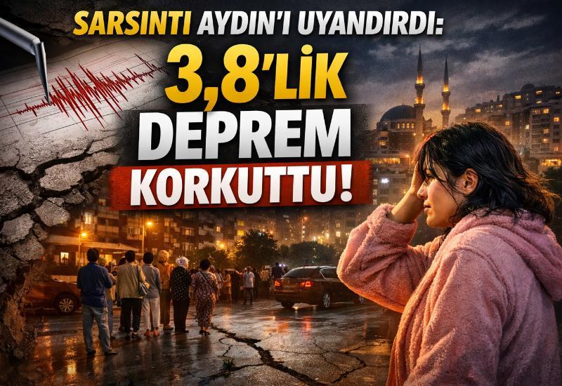 Sarsıntı Aydın’ı uyandırdı: 3,8'lik deprem korkuttu