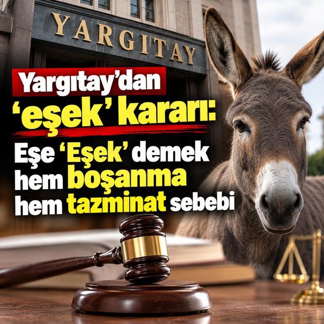 Yargıtay’dan ‘eşek’ kararı: Eşe ‘Eşek’ demek hem boşanma hem tazminat sebebi