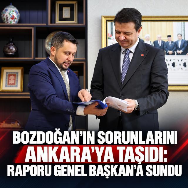 Bozdoğan’ın sorunlarını Ankara’ya taşıdı: Raporu Genel Başkan’a sundu