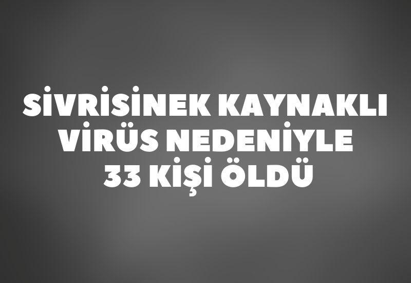Sivrisinek kaynaklı virüs nedeniyle 33 kişi öldü