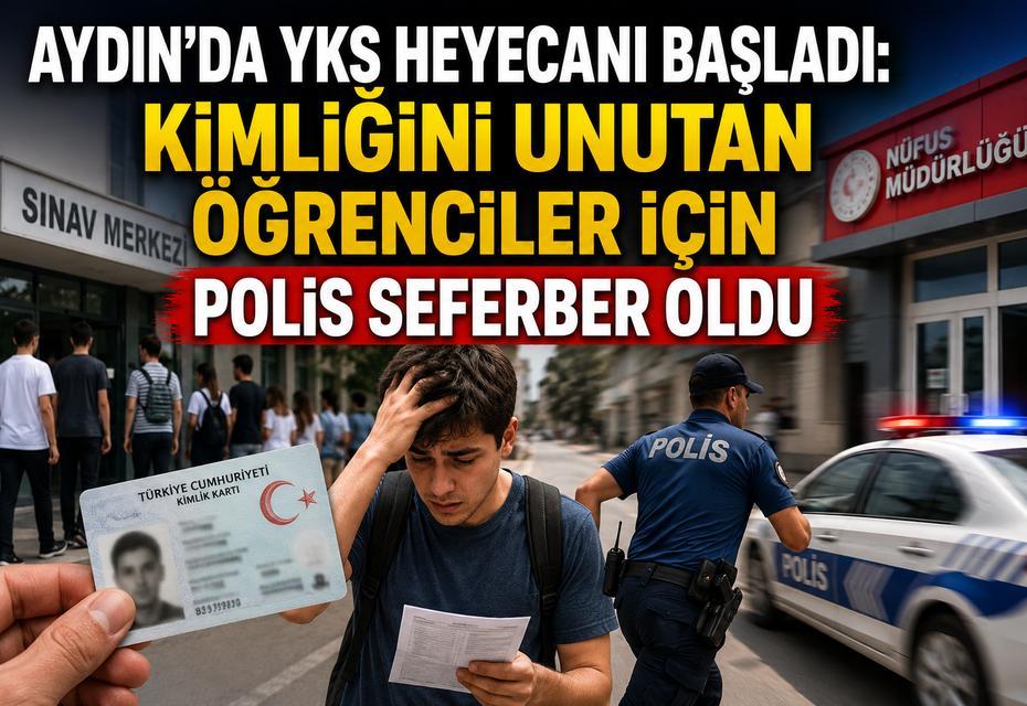 Aydın’da YKS heyecanı başladı: Kimliğini unutan öğrenciler için polis seferber oldu