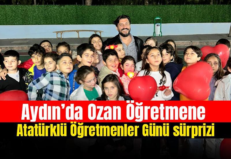 Aydın’da Ozan Öğretmene Atatürklü Öğretmenler Günü sürprizi