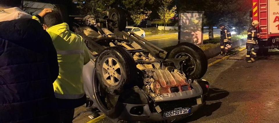 Kamyonet takla attı: 1 yaralı