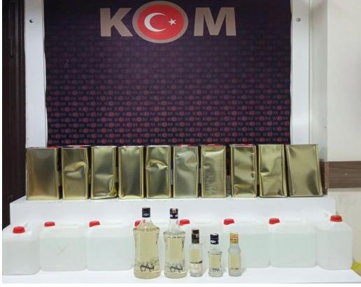 Aydın’da kaçak içki operasyonu: 90 litre etil alkol ele geçirildi
