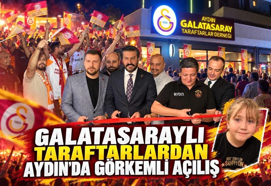 Galatasaraylı taraftarlardan Aydın’da görkemli açılış
