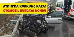 Aydın'ın Söke ilçesinde otomobilin bariyerlere çarpması sonucu 2 kişi yaralandı. ( İlçe Emniyet Müdürlüğü - Anadolu Ajansı )