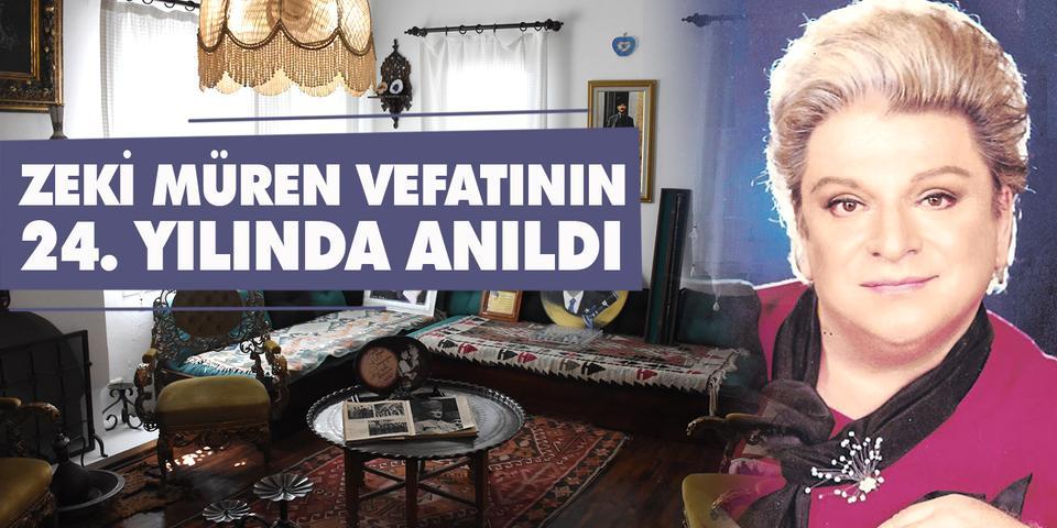 Şarkıcı, besteci, söz yazarı ve oyuncu Zeki Müren, vefatının 24. yılında Muğla'nın Bodrum ilçesindeki evinde anıldı. Sanat müzesinde sergilenen Zeki Müren'e ait otomobil başta olmak üzere, sahne kıyafetleri, plaklar, posterler ve buna benzer birçok eşya, ziyaretçilerin beğenisini topluyor.  ( Ali Ballı - Anadolu Ajansı )
