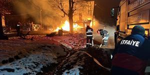 Kütahya'da şehit ailesinin evinde yangın çıktı