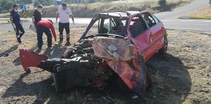 Balıkesir'de devrilen otomobildeki 1 kişi öldü