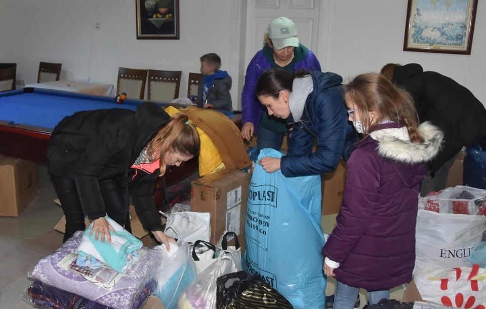Bodrum'da Ukraynalılar için başlatılan yardım kampanyasına destek