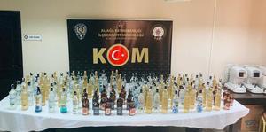 İzmir'de 138 şişe sahte içki ele geçirildi