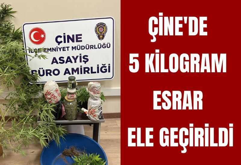 Çine'de uyuşturucu baskını: 5 kilo esrar ele geçirildi