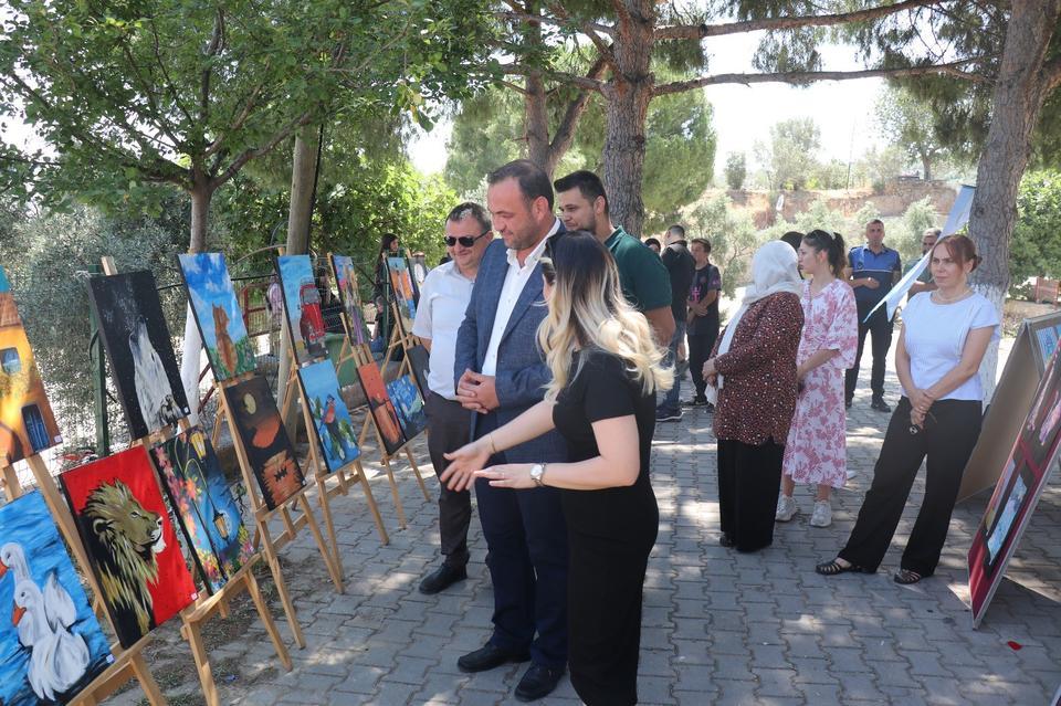Bozdoğan’da minik ressamlar hünerlerini sergiledi
