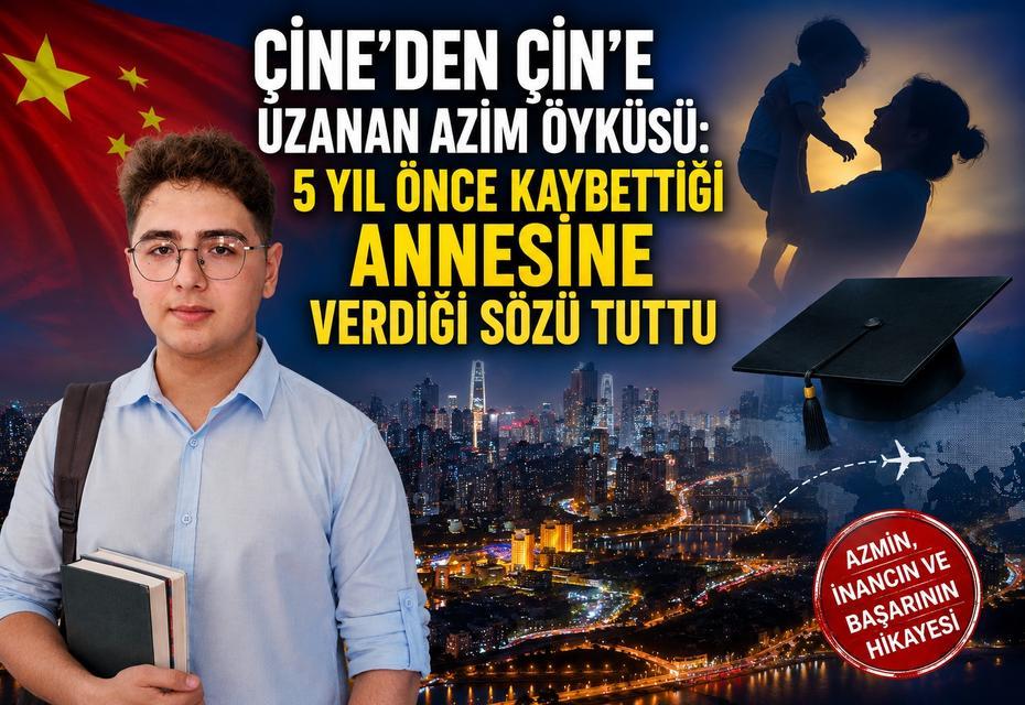 Çine'den Çin'e uzanan azim öyküsü: Annesine verdiği sözü yerine getirdi