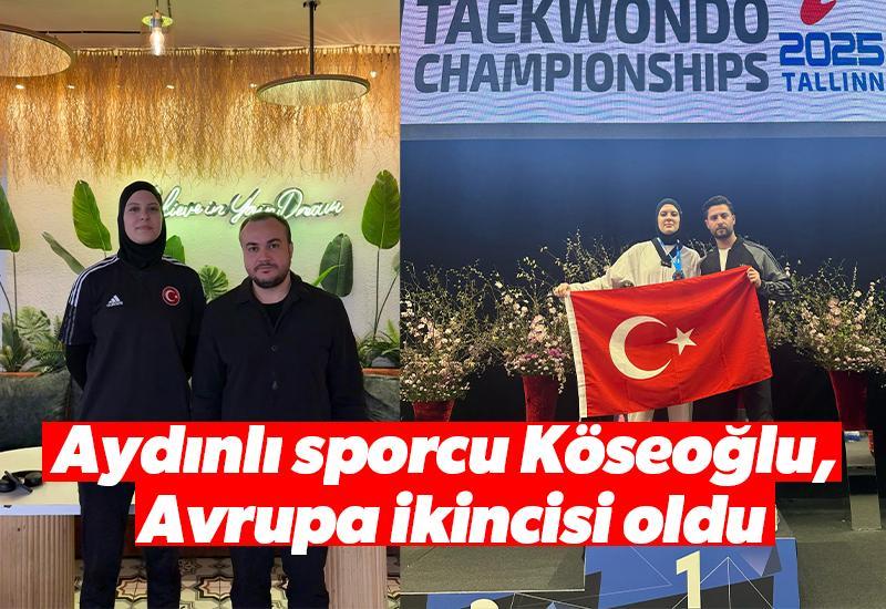 Aydınlı sporcu Köseoğlu, Avrupa ikincisi oldu
