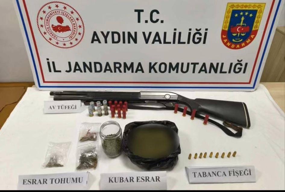 Aydın’da eşzamanlı uyuşturucu ve silah operasyonu
