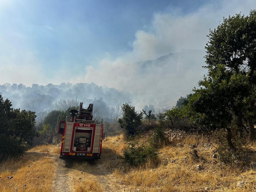 Orman yangınına 9 saattir müdahale devam ediyor