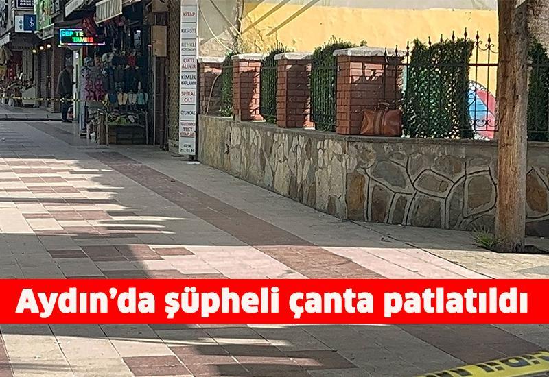 Aydın’da şüpheli çanta patlatıldı