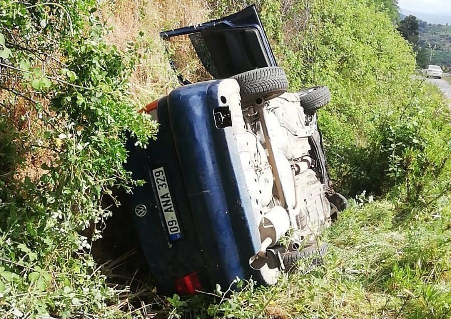 OTOMOBİL ŞARAMPOLE DEVRİLDİ: 1 ÖLÜ, 1 YARALI