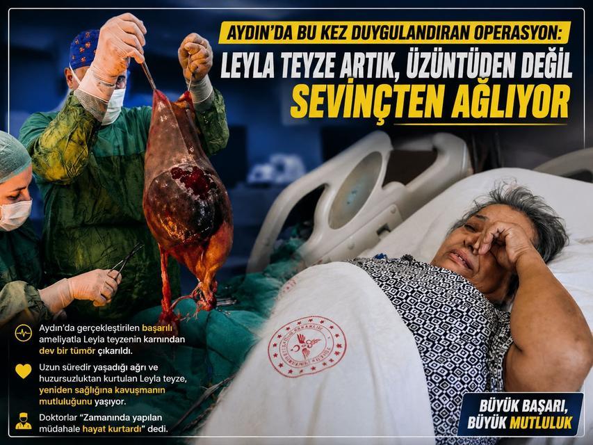 Leyla teyze artık, üzüntüden değil sevinçten ağlıyor
