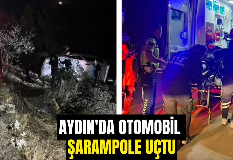 Aydın'da otomobil şarampole uçtu