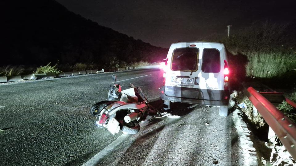 Motosiklet sürücüsü kazada hayatını kaybetti