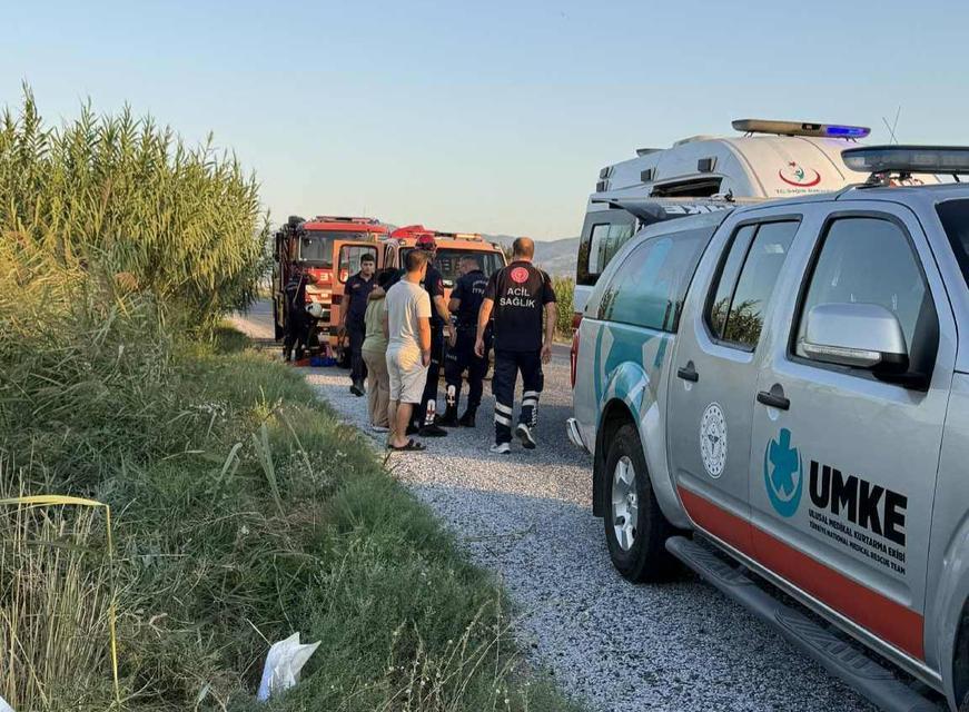 Aydın'da araç sazlık alana uçtu: 2 yaralı