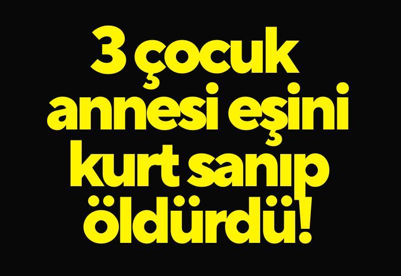 3 çocuk annesi eşini kurt sanıp öldürdü!