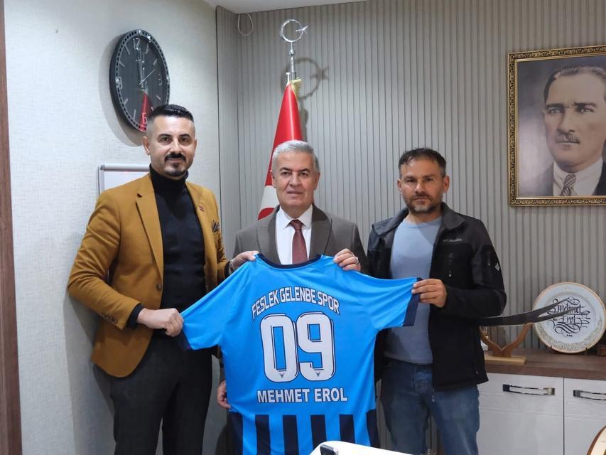 Feslek Gelenbespor'dan Başkan Erol ve Kaymakam Özefe'ye ziyaret