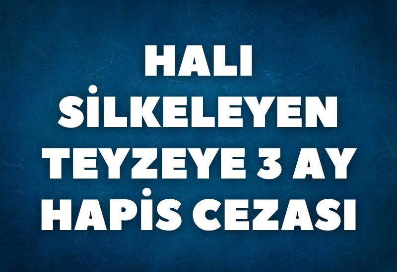 Halı silkeleyen teyzeye 3 ay hapis cezası