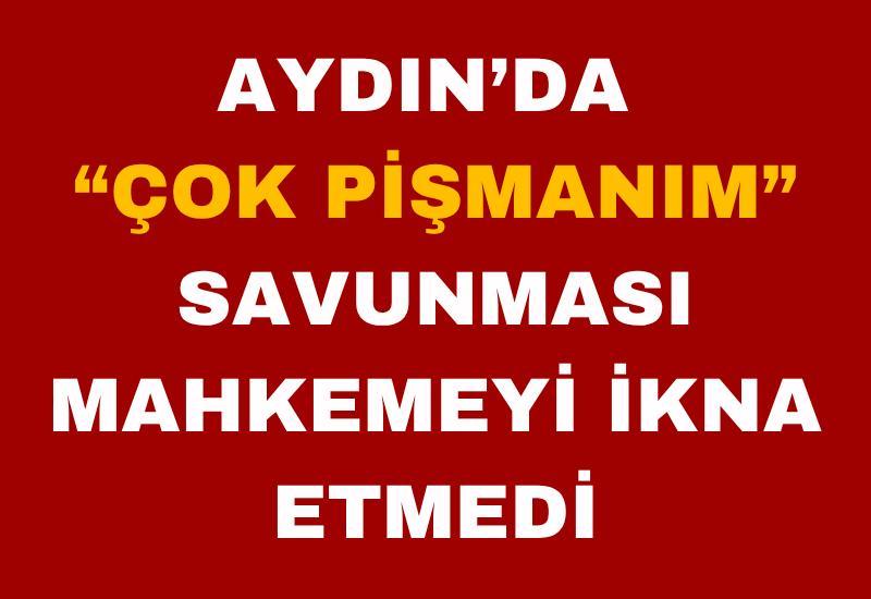 Aydın’da “Çok pişmanım”  savunması mahkemeyi ikna etmedi