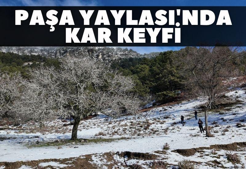 Paşa Yaylası'nda kar keyfi