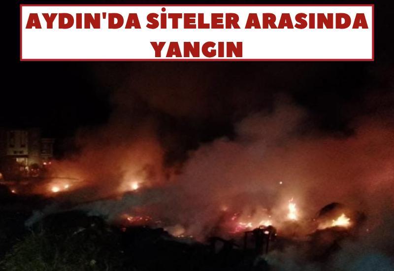 Aydın'da siteler arasında yangın