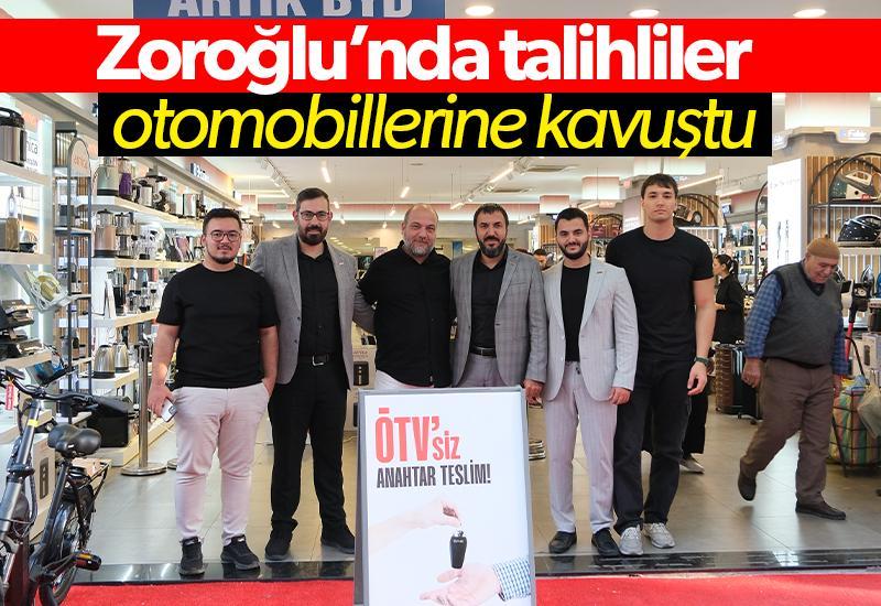 Zoroğlu’nda talihliler otomobillerine kavuştu