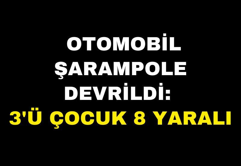 Otomobil şarampole devrildi: 3'ü çocuk 8 yaralı