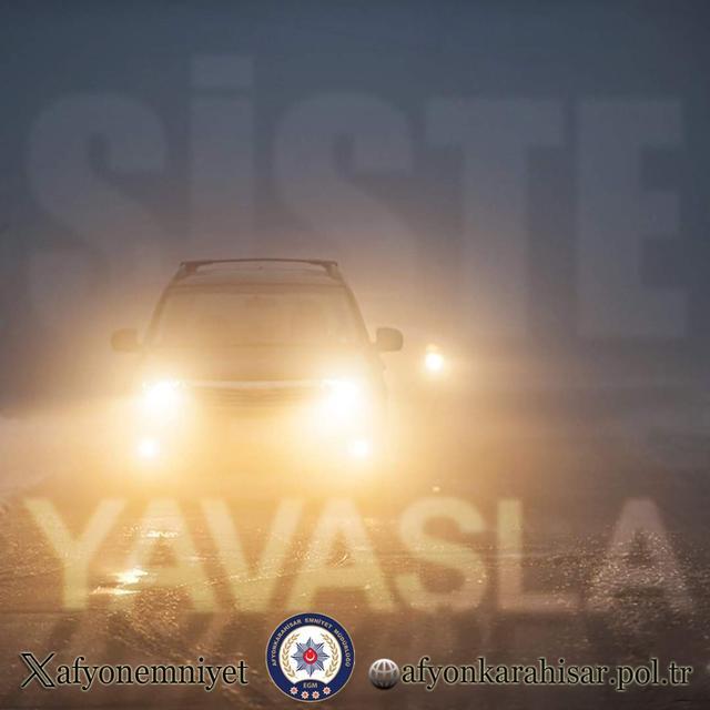 POLİSTEN SÜRÜCÜLERE SİS FARI UYARISI
