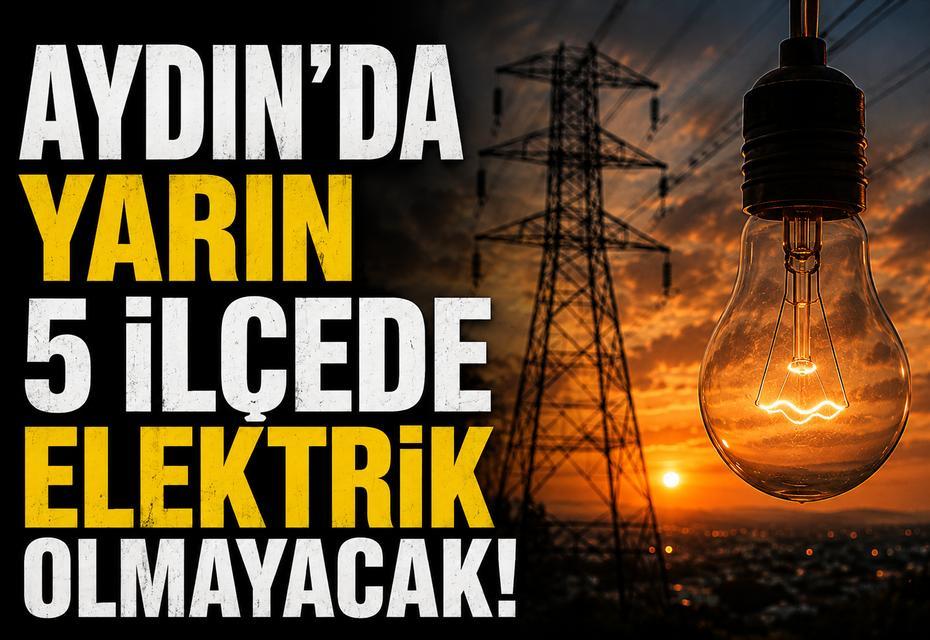 Aydın'da yarın 5 ilçede elektrik olmayacak!