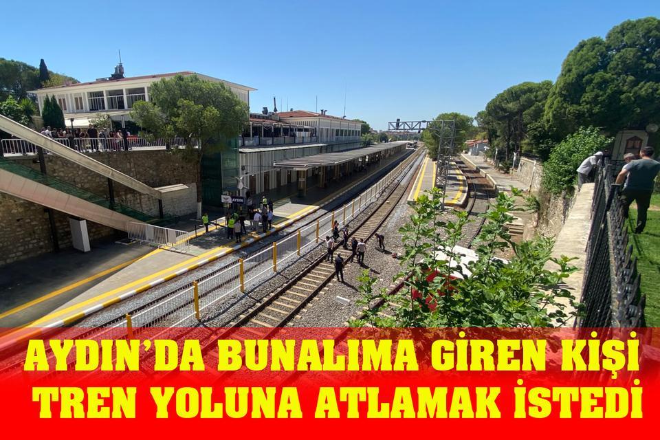 Aydın’da bunalıma giren kişi tren yoluna atlamak istedi
