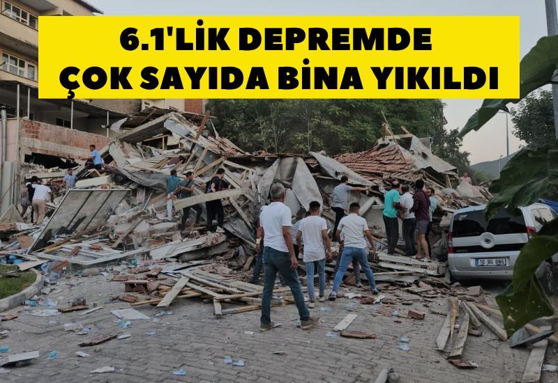 6.1'lik depremde çok sayıda bina yıkıldı