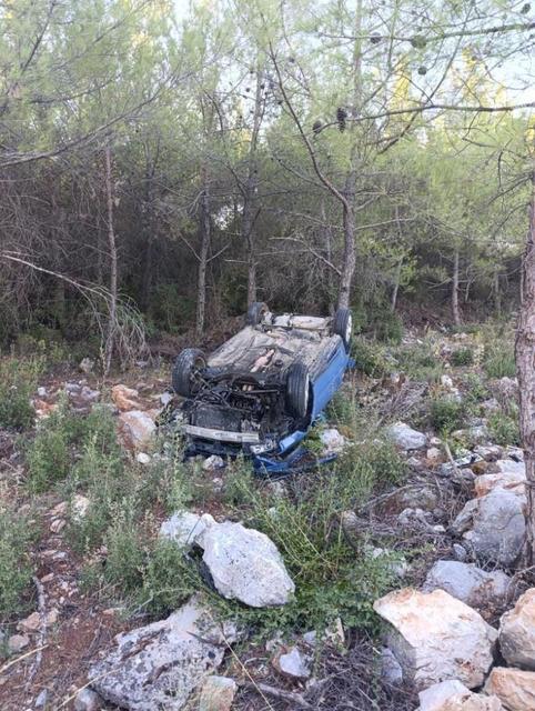 Yoldan çıkan araç takla attı: 1 yaralı