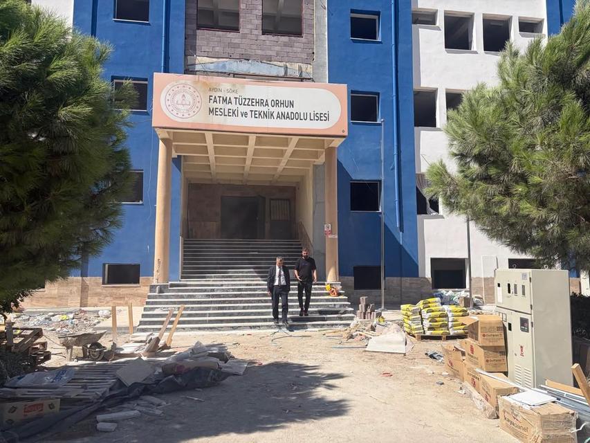 Söke'de okul güçlendirme çalışmaları devam ediyor